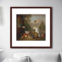 картина: a cockatoo, a parrot, a jay and other birds, 1715г. в Ростове-на-Дону