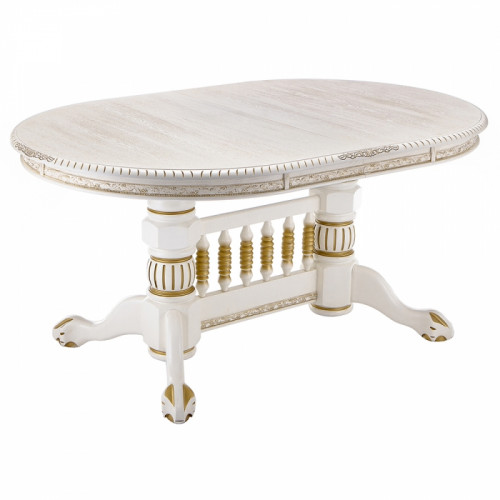 стол деревянный кантри молочный с золотой патиной в Ростове-на-Дону