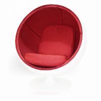 кресло ball chair бело-красное в Ростове-на-Дону