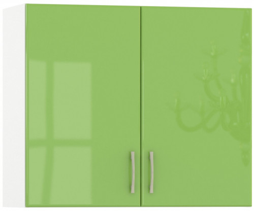 шкаф навесной 800 2 двери кухня сандра эвкалипт глянец/белый, можно сушку установить в Ростове-на-Дону