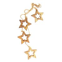 гирлянда новогодняя подвесная звезды деревянные с отверстием wooden stars, 65 см в Ростове-на-Дону