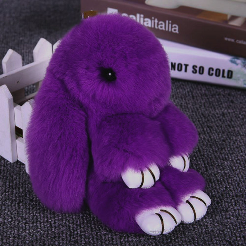 меховой зайка брелок фиолетовый в Ростове-на-Дону