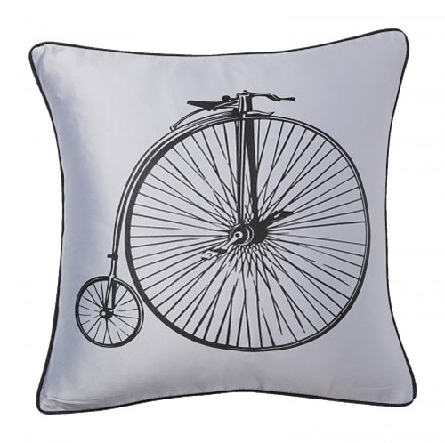 подушка с ретро-велосипедом retro bicycle grey в Ростове-на-Дону