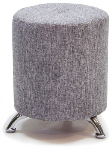 пуф шарм-дизайн круглый хром серый в Ростове-на-Дону