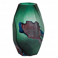 ваза для цветов стеклянная сине-зеленая d18x44 см в Ростове-на-Дону