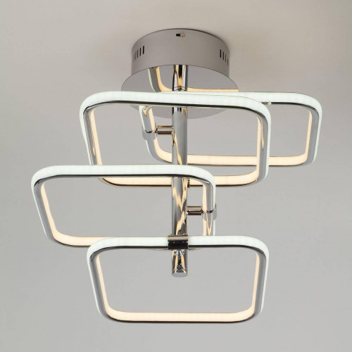 потолочная светодиодная люстра eurosvet spencer 90067/4 хром в Ростове-на-Дону