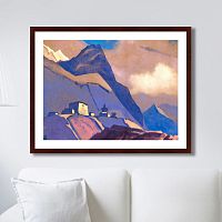 картина в коричневой раме тибет. у брахмапутры, 1936 г., 100х78,5 см в Ростове-на-Дону