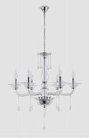 подвесная люстра crystal lux monica sp6 chrome/transparent в Ростове-на-Дону