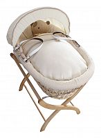 колыбель-переноска premium moses basket натуральная, кремовое белье в Ростове-на-Дону