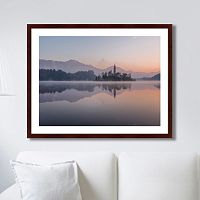 картина: castle reflected in blejsko jezero, slovenia в Ростове-на-Дону