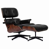 кресло eames style lounge chair & ottoman черное в Ростове-на-Дону