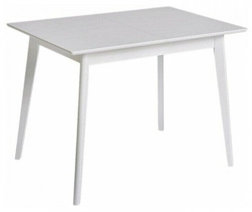 стол обеденный прямоугольный раздвижной из массива дерева "скандинавия мини" (70 х 105/137,5 см), белая эмаль, экомебель в Ростове-на-Дону