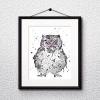 постер сова в очках а4 в Ростове-на-Дону