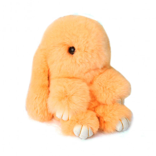 меховой зайка брелок персиковый в Ростове-на-Дону