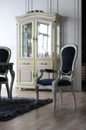 шкаф-витрина toscana белый, золото в Ростове-на-Дону