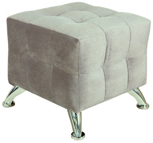 пуф шарм-дизайн квадро мини хром велюр в Ростове-на-Дону