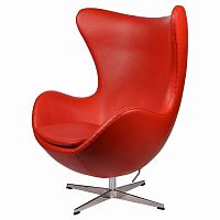 кресло arne jacobsen style egg chair красное в Ростове-на-Дону