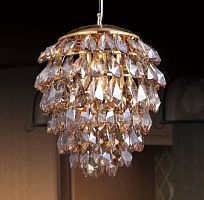 подвесной светильник crystal lux charme sp3+3 led gold/amber в Ростове-на-Дону