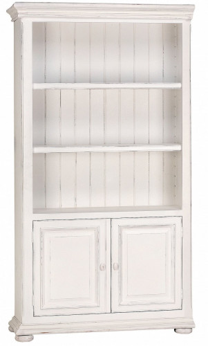 левый книжный шкаф для библиотеки с дверцами «нордик» белый в Ростове-на-Дону