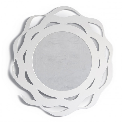 зеркало круглое в белой волнистой раме splash в Ростове-на-Дону