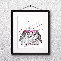 постер кролик в очках а4 в Ростове-на-Дону