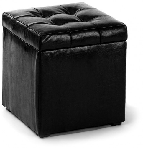 пуф шарм-дизайн люкс с ящиком черный в Ростове-на-Дону