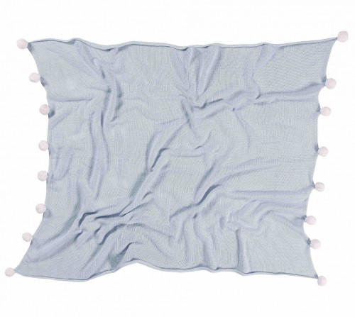 плед с помпонами голубой в Ростове-на-Дону