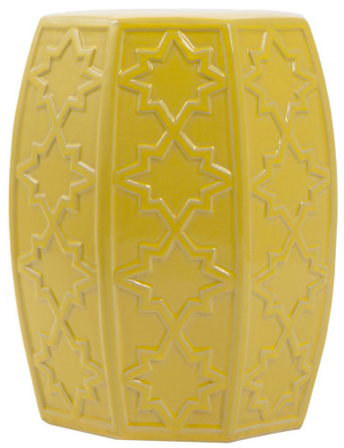 керамический столик-табурет garden stool желтый в Ростове-на-Дону