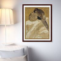 картина: два фазана на заснеженном берегу, япония, 18 век в Ростове-на-Дону