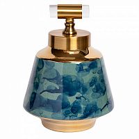 ваза керамическая с крышкой сине-бирюзовая 19*30см в Ростове-на-Дону