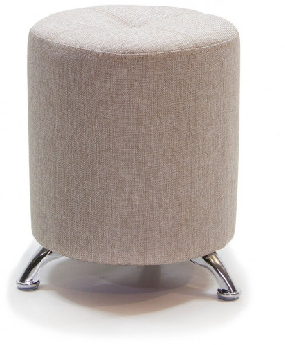 пуф шарм-дизайн круглый хром беж в Ростове-на-Дону
