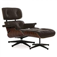 кресло eames style lounge chair палисандр коричневое в Ростове-на-Дону