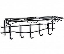 вешалка настенная graciya с полочкой чёрная в Ростове-на-Дону