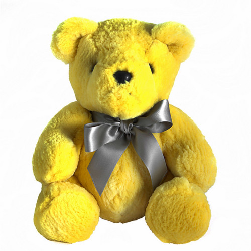 игрушка медвежонок с бантом (желтый) натуральный мех бобра в Ростове-на-Дону