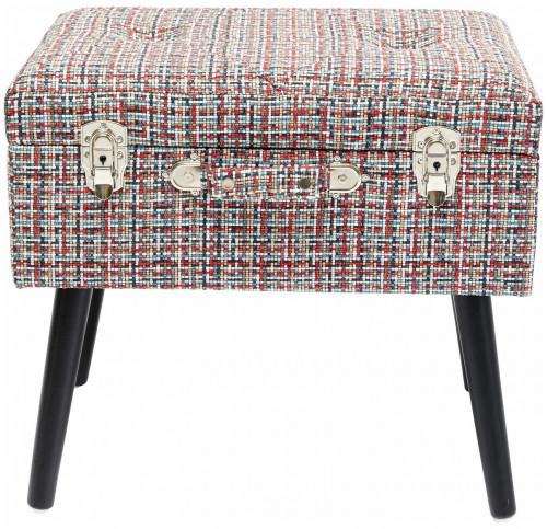 kare design пуф suitcase, коллекция "чемодан" 50*45*35, полиэстер, лен, полиуретан, сосна, красный в Ростове-на-Дону