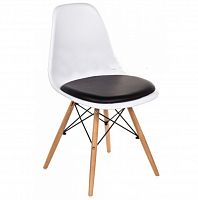 стул деревянный pc-011 белый / черный (eames style) в Ростове-на-Дону