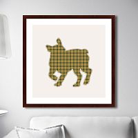 картина: бульдог в шотландской клетке №4, 2016г. в Ростове-на-Дону