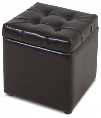 пуф шарм-дизайн квадро с ящиком черный в Ростове-на-Дону