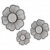 зеркальное панно декоративное цветы 3 штуки bouquet в Ростове-на-Дону