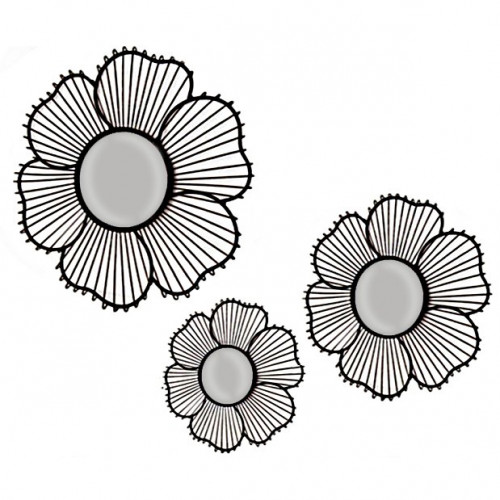 зеркальное панно декоративное цветы 3 штуки bouquet в Ростове-на-Дону