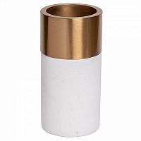 ваза мраморная с золотым кантом 10*21см в Ростове-на-Дону