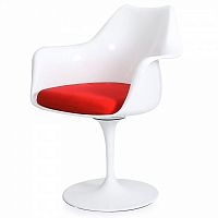 стул eero saarinen style tulip armchair красная подушка в Ростове-на-Дону