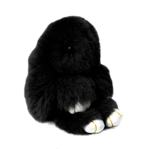 меховой зайка брелок чёрный в Ростове-на-Дону