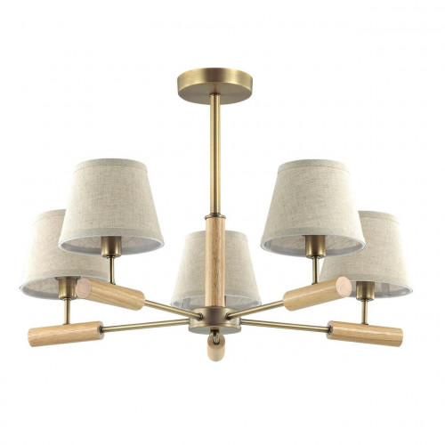 потолочная люстра lumion robin 3703/5c бежевая в Ростове-на-Дону
