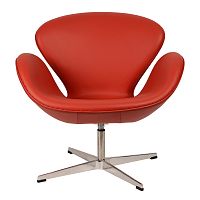 кресло arne jacobsen style swan chair красное в Ростове-на-Дону