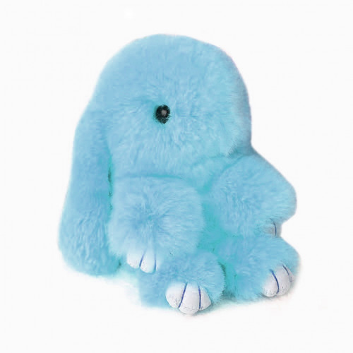 меховой зайка брелок голубой в Ростове-на-Дону