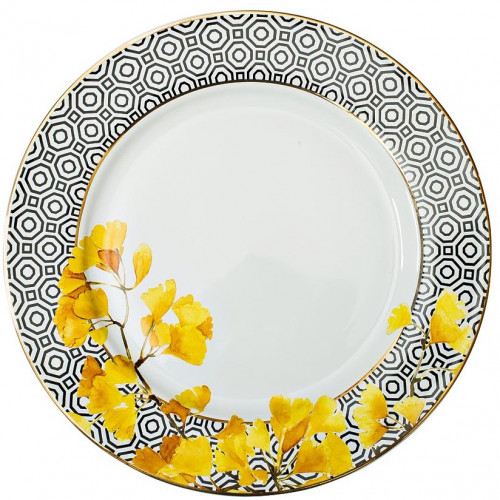 тарелка обеденная 27 см желтый орнамент в Ростове-на-Дону