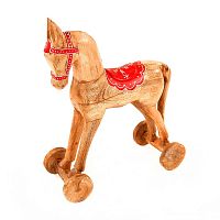 украшение новогоднее лошадка на колесах christmas horse, 40х30х13 см в Ростове-на-Дону