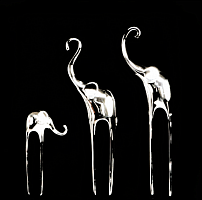 панно три слона (черная рама) в Ростове-на-Дону